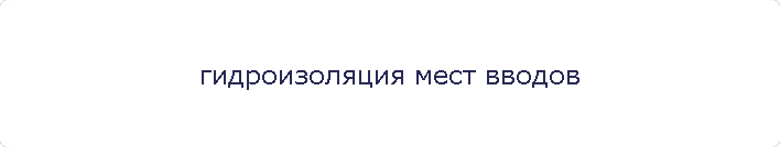 гидроизоляция мест вводов